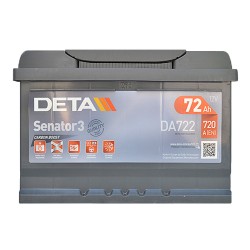 Аккумулятор Deta Senator 3 Carbon Boost 72Ah R+ 720A (низкобазовый)